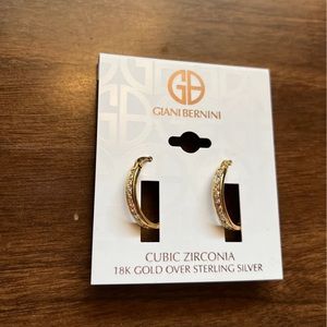 Small Inside Out Hoop Earrings in gold over sterling silver